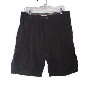 RUGGED TRAILS Black Cargo Shorts Mens Size 34